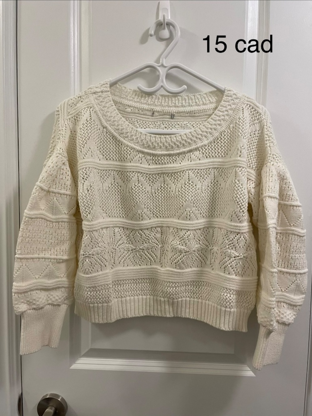 White crochet sweater - Picture 2 of 3